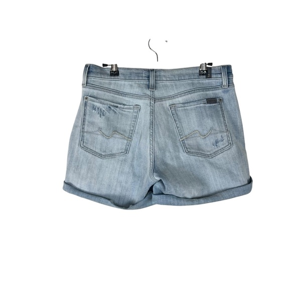 Seven for all Mankind mid Roll Light wash Women’s Shorts SZ 28 - Picture 2 of 10